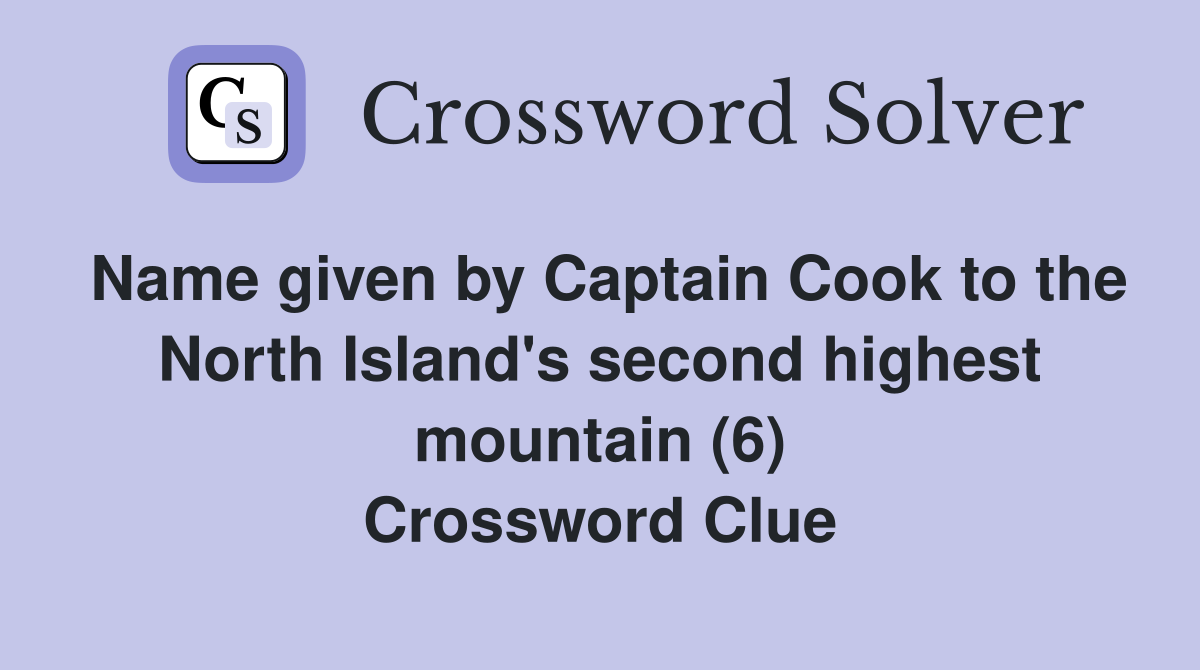 Name given by Captain Cook to the North Island's second
